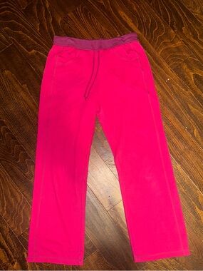 VTG 1990s Y2K white stag wide leg sweat pants pink women’s size medium